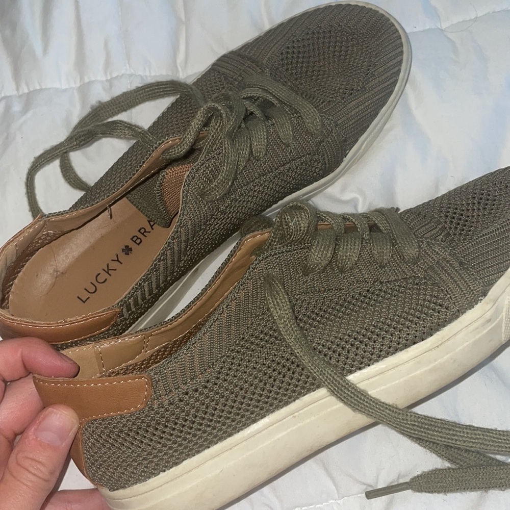 Lucky Brand Knit Lace Sneakers